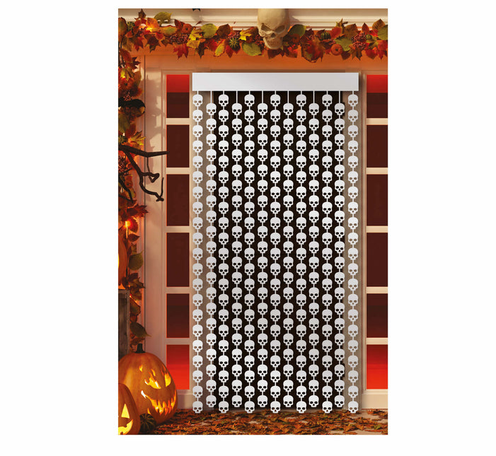 Cortina de Puerta de Halloween Calaveras 2m