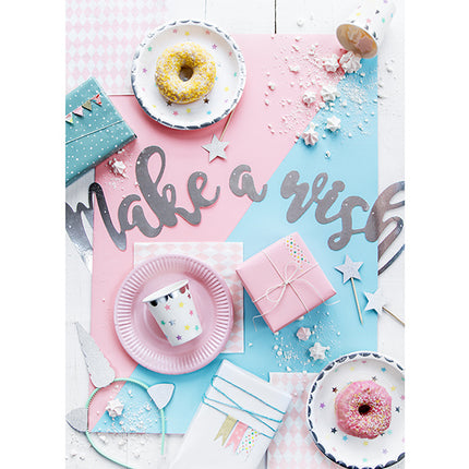 Cupcake Toppers Estrella Plata 6pcs