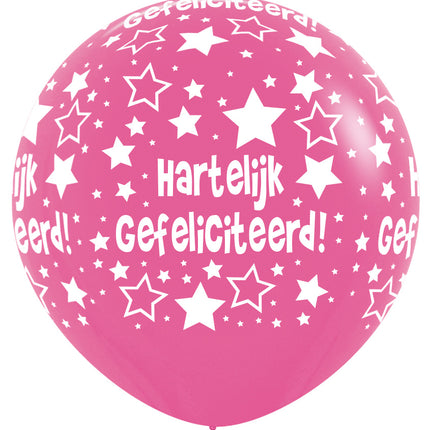 Globos Feliz Cumpleaños Fucsia 91cm 2pcs