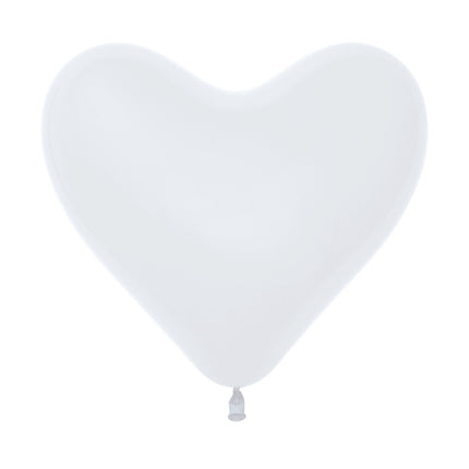 Globos Corazón Blanco 30cm 50pcs