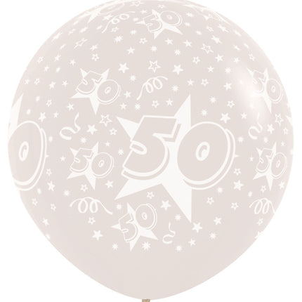 Globos Número 50 Transparente 91cm 2pcs