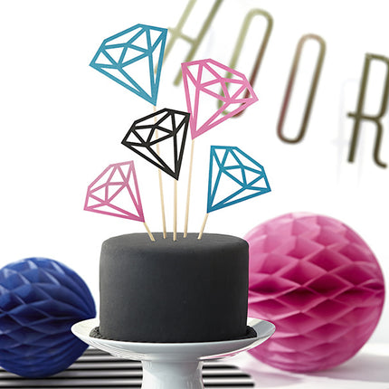 Cupcake Toppers Diamante 25.5cm 5pcs