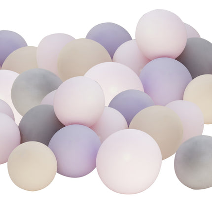 Globos Rosa Gris Lila 13cm 40pcs