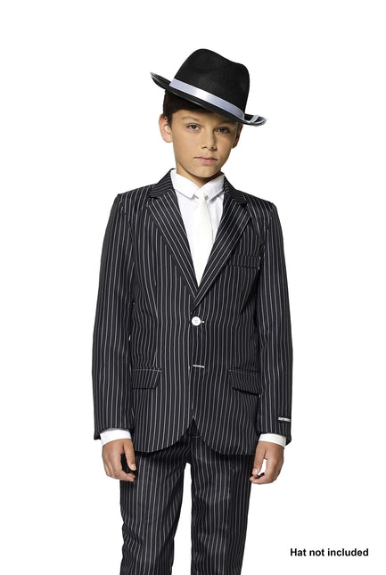 Traje negro a rayas Gangster Niño <tc>Suitmeister</tc>