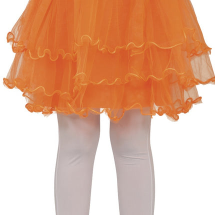 Tutú Naranja Niña Volantes 30cm