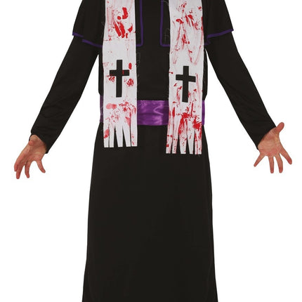 Disfraz de Sacerdote Zombi Halloween Hombre L