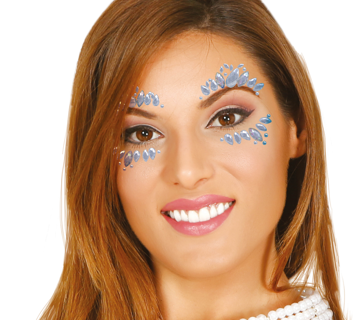 Diamantes faciales de plata