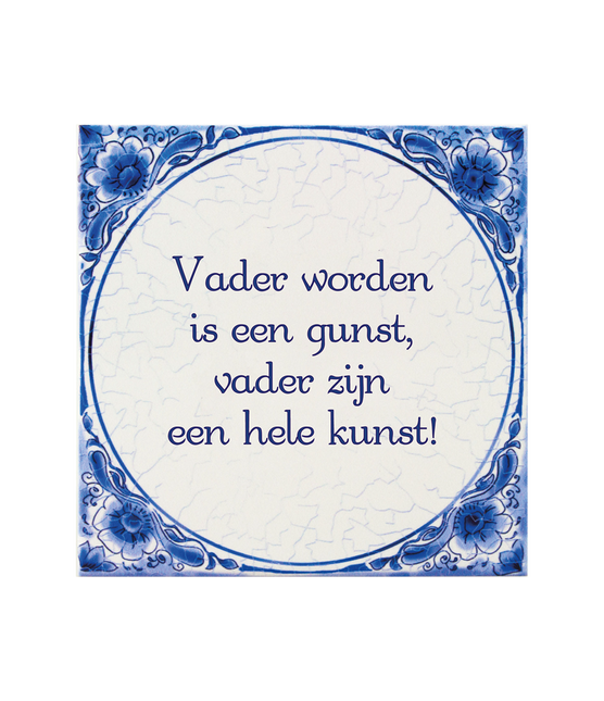 Azulejo azul de Delft Padre que se convierte en 14,5 cm