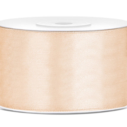 Cinta de raso vainilla crema 38mm 25m