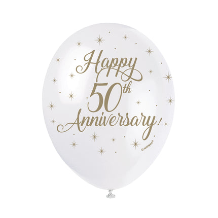 Globos Feliz 50 Aniversario 30cm 5pcs