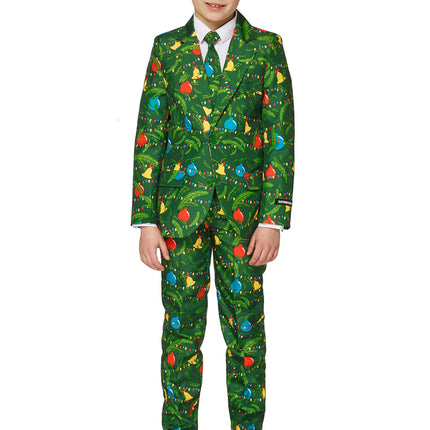 Traje Verde Navidad Con Luz Niño