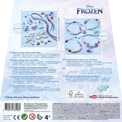 Fabricación de pulseras con letras de Frozen