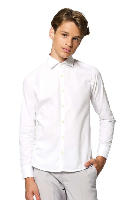 Camisa Blanca Chico Adolescente <tc>OppoSuits</tc>
