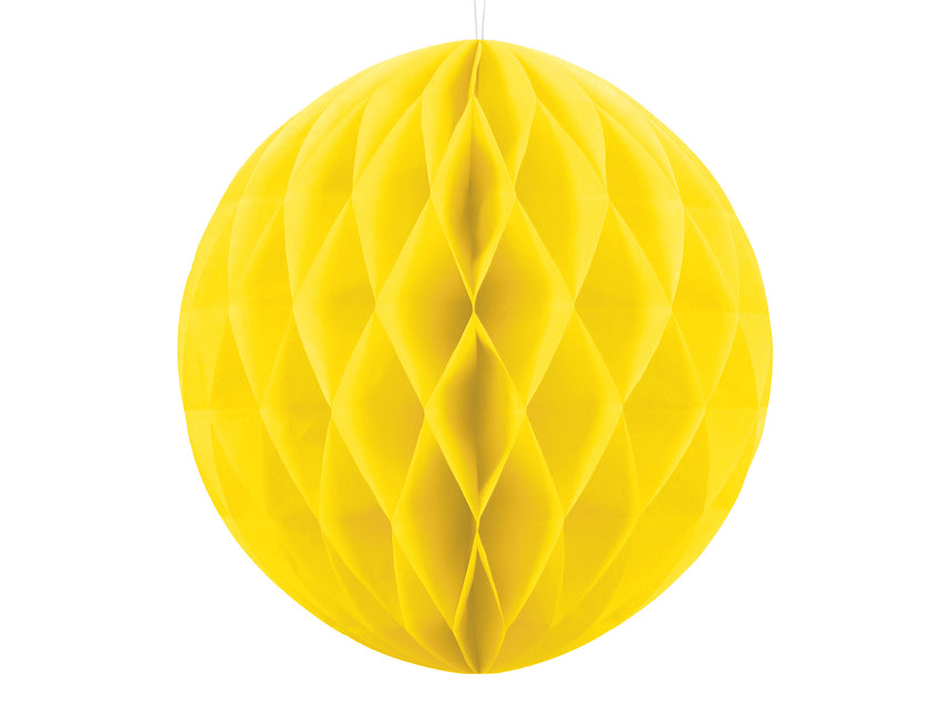 Bola nido de abeja amarilla 40cm