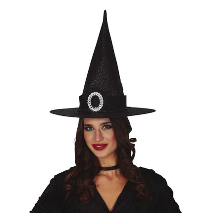 Sombrero de bruja negra de Halloween