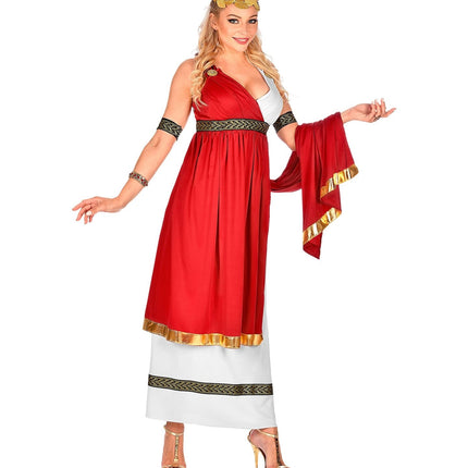 Vestido Rojo Blanco Damas