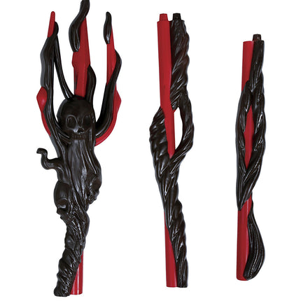 Tridente Negro Rojo Halloween 1,5m