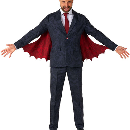 Traje negro de vampiro victoriano para hombre <tc>Suitmeister</tc>