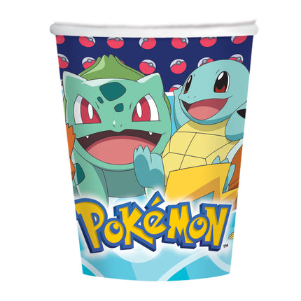 Vasos Pokemon Cartón 250ml 8pcs