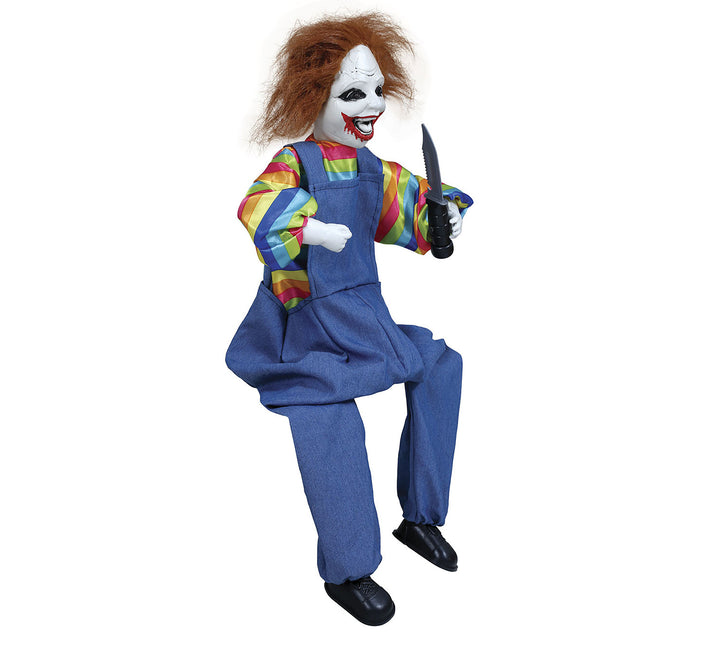 Halloween Muñeca Payaso Con Luz Y Sonido 70cm