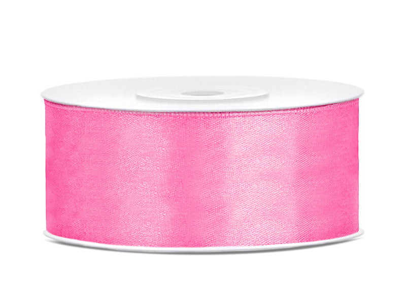 Cinta de raso rosa 25mm 25m