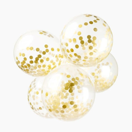 Globos Confeti Oro 30cm 6pcs
