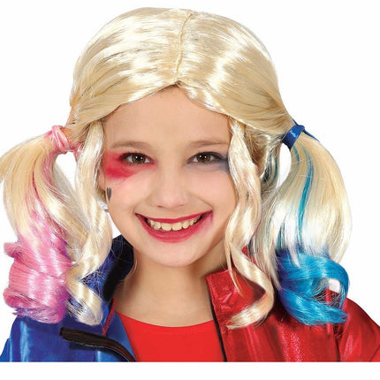 Peluca Rubia Harley Quinn Niña