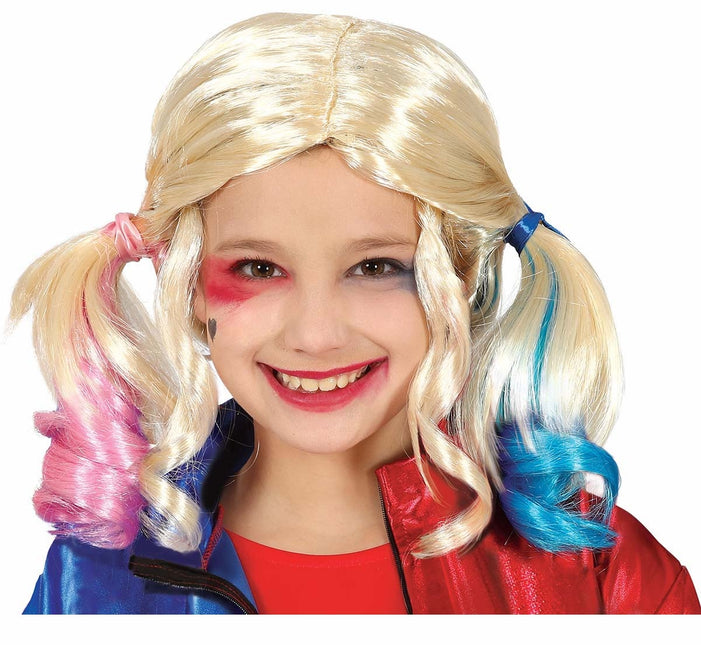 Peluca Rubia Harley Quinn Niña