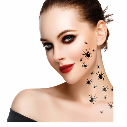 Tatuajes falsos de Halloween Arañas