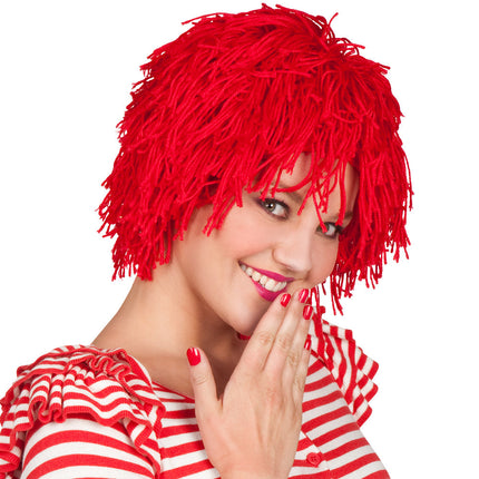 Peluca de payaso Roja