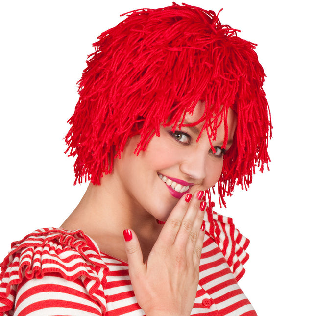 Peluca de payaso Roja