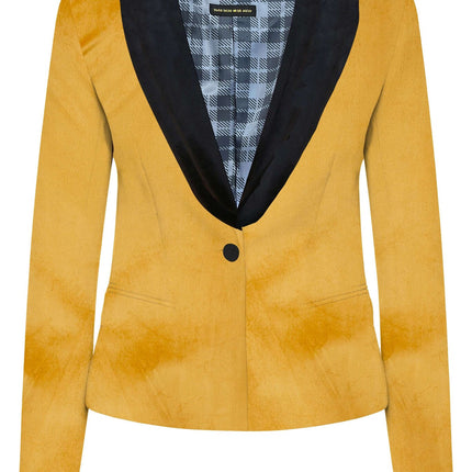 Blazer de terciopelo dorado para mujer <tc>OppoSuits</tc>