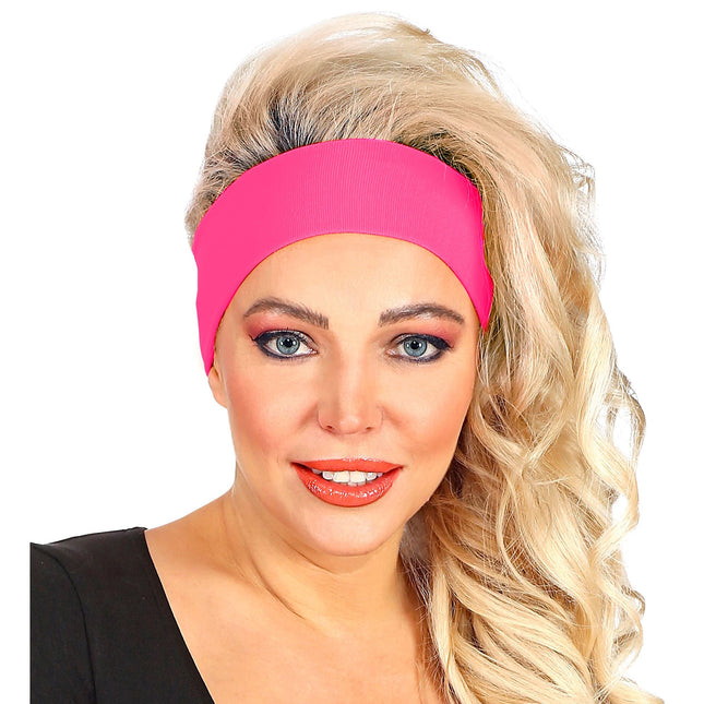 Diadema rosa neón