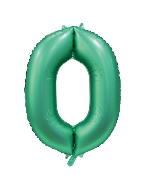Globo Verde Número 0 Año Brillo 86cm