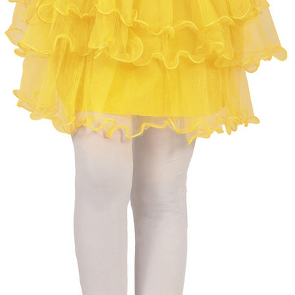 Tutú Amarillo Niña Volantes 30cm