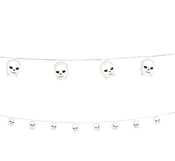 Guirnalda luminosa de Halloween Calaveras 1,8 m