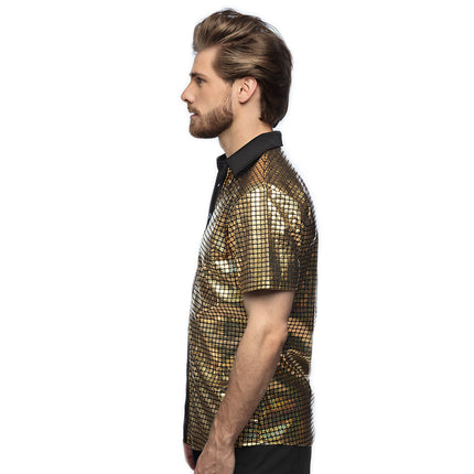 Camisa Disco Oro Metálico