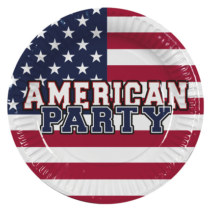 Platos Fiesta Americana Papel 23cm 10pcs
