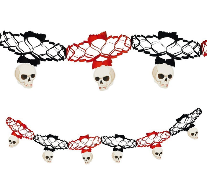 Guirnalda de Halloween Colgantes Calavera 2m