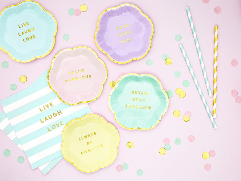 Servilletas azul claro Live Laugh Love 33cm 20pcs