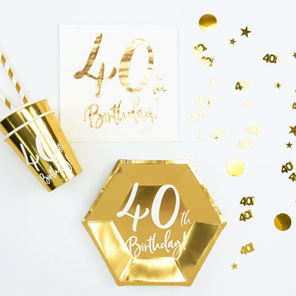 Confeti de mesa 40 Años Oro