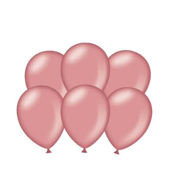 Globos Oro Rosa Metalizados 30cm 6pcs
