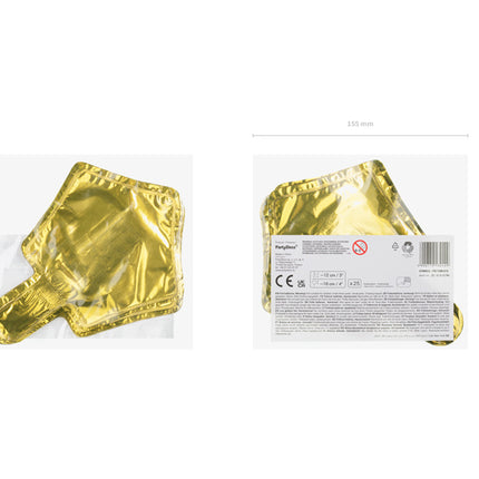 Globo de Helio Estrella Oro Vacío 12cm 25pcs