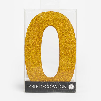 Figura Decoración Mesa Oro 0 Purpurina 20,5cm
