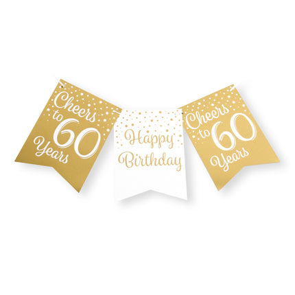 Estandarte 60 Años Oro Blanco 6m