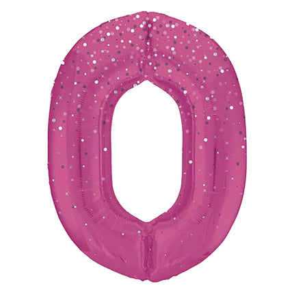0 Año Figura Globo Lunares Rosa 86cm