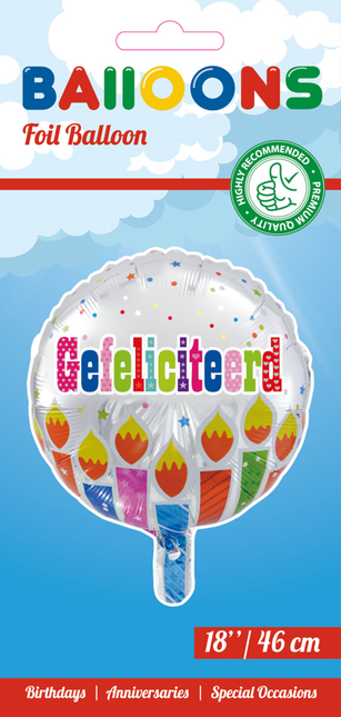 Globo de Helio Felicitaciones 45cm vacío