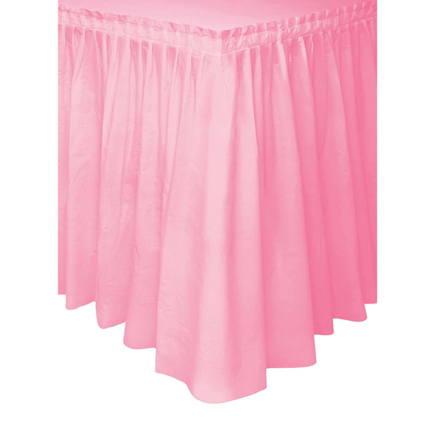 Faldón de mesa rosa claro 4,26 m
