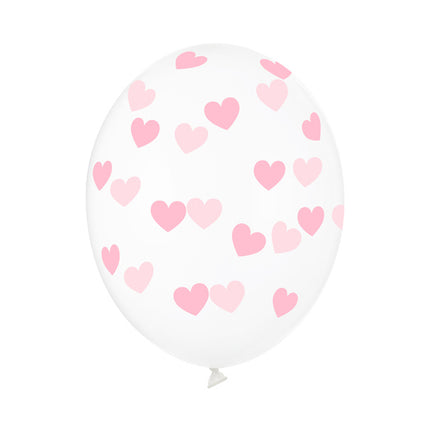 Globos Transparentes Corazones Rosa Claro