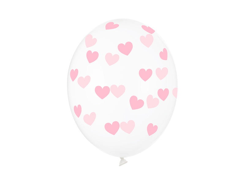 Globos Transparentes Corazones Rosa Claro